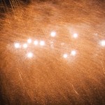 Goldregen bei einem Feuerwerk