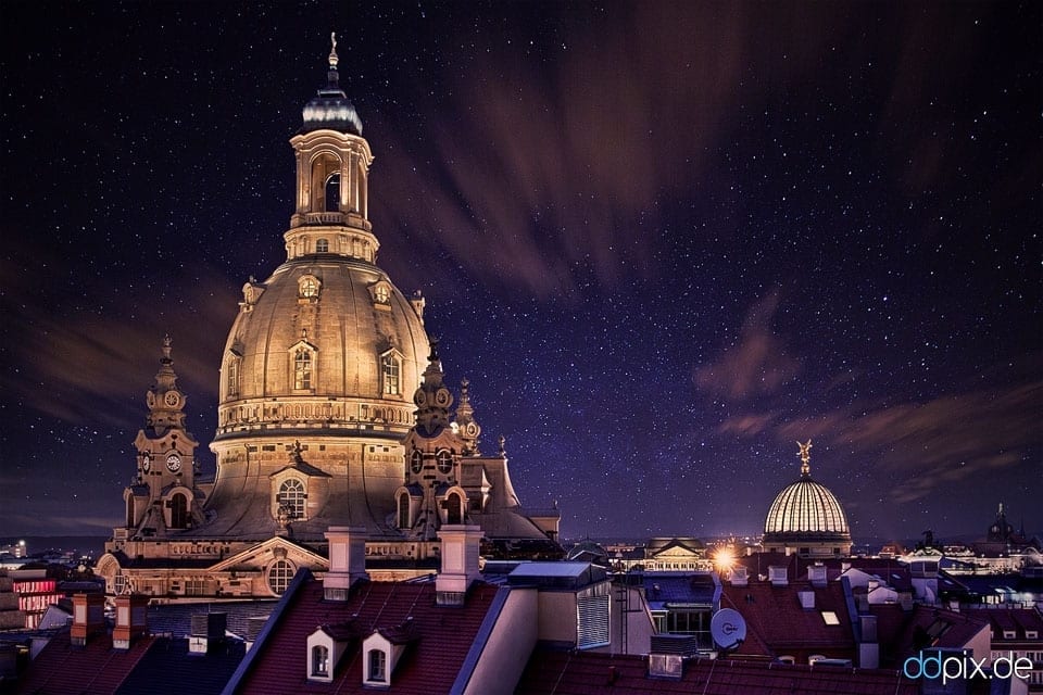 Dresdner Frauenkirche unterm Sternenzelt