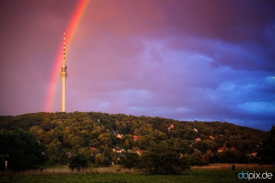Regenbogen am Fernsehturm