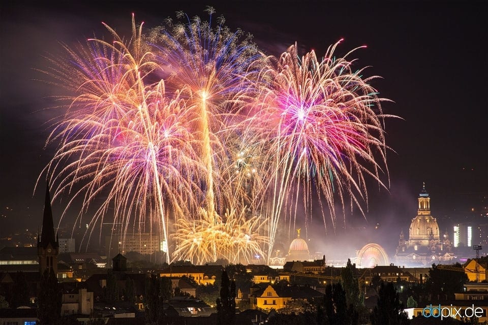 Feuerwerk zum Stadtfest Dresden