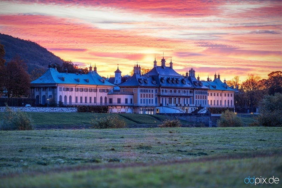 Schloss Pillnitz zum Sonnenaufgang