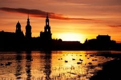 Sonnenuntergang am Königsufer