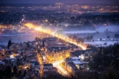 Blick auf das winterliche Dresden