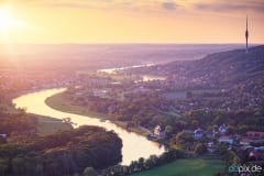 Elbland im Abendlicht