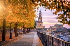 Brühlsche Terrasse im Herbst