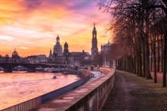 Sonnenaufgang in Dresden