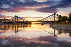 Sonnenuntergang am Blauen Wunder