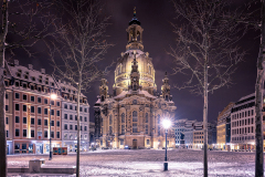 Frauenkirche in einer Winternacht