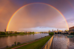 Regenbogen über Dresden