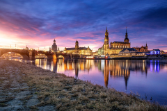 Dresden vor Sonnenaufgang
