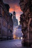 Augustusstraße am Abend