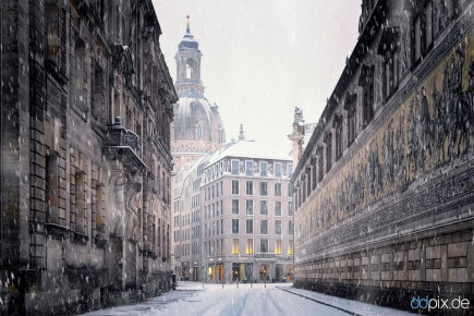 Augustusstraße im Winter