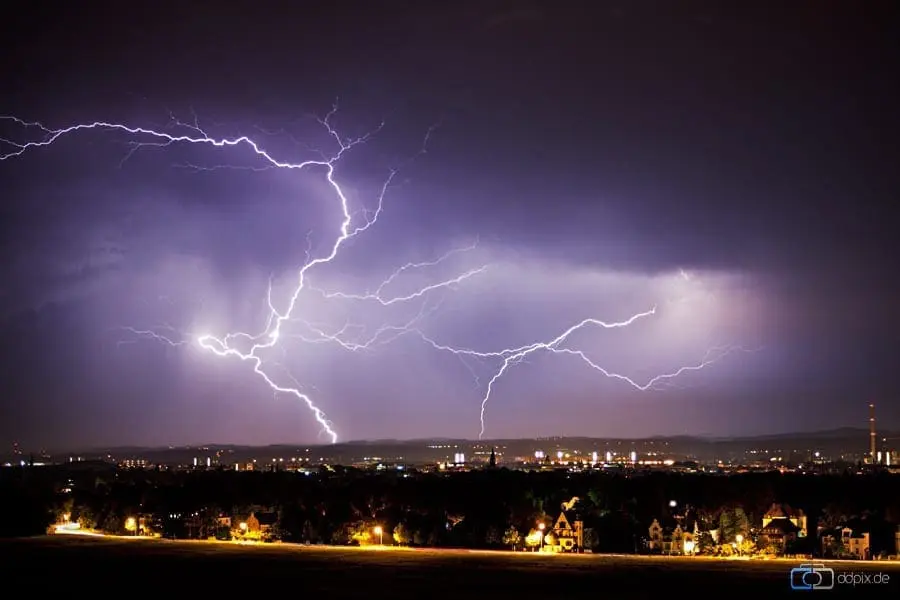 Sommergewitter über Dresden