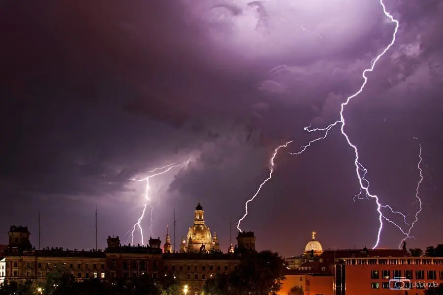 Heftige Unwetter über Dresden
