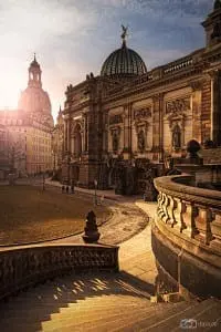 Dresden an einem milden Tag im Februar.