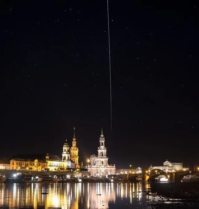 ISS über Dresden