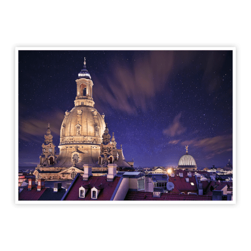 Dresden Postkarte (Nr. 00592) Frauenkirche bei Nacht