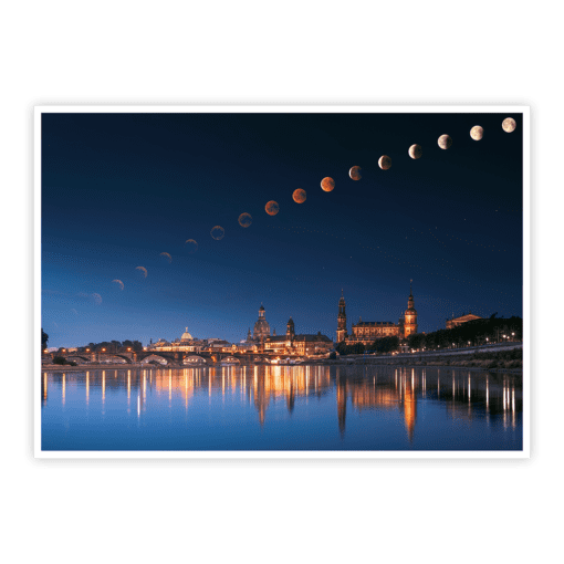 Dresden Postkarte (Nr. 00630) Mondfinsternis in Dresden