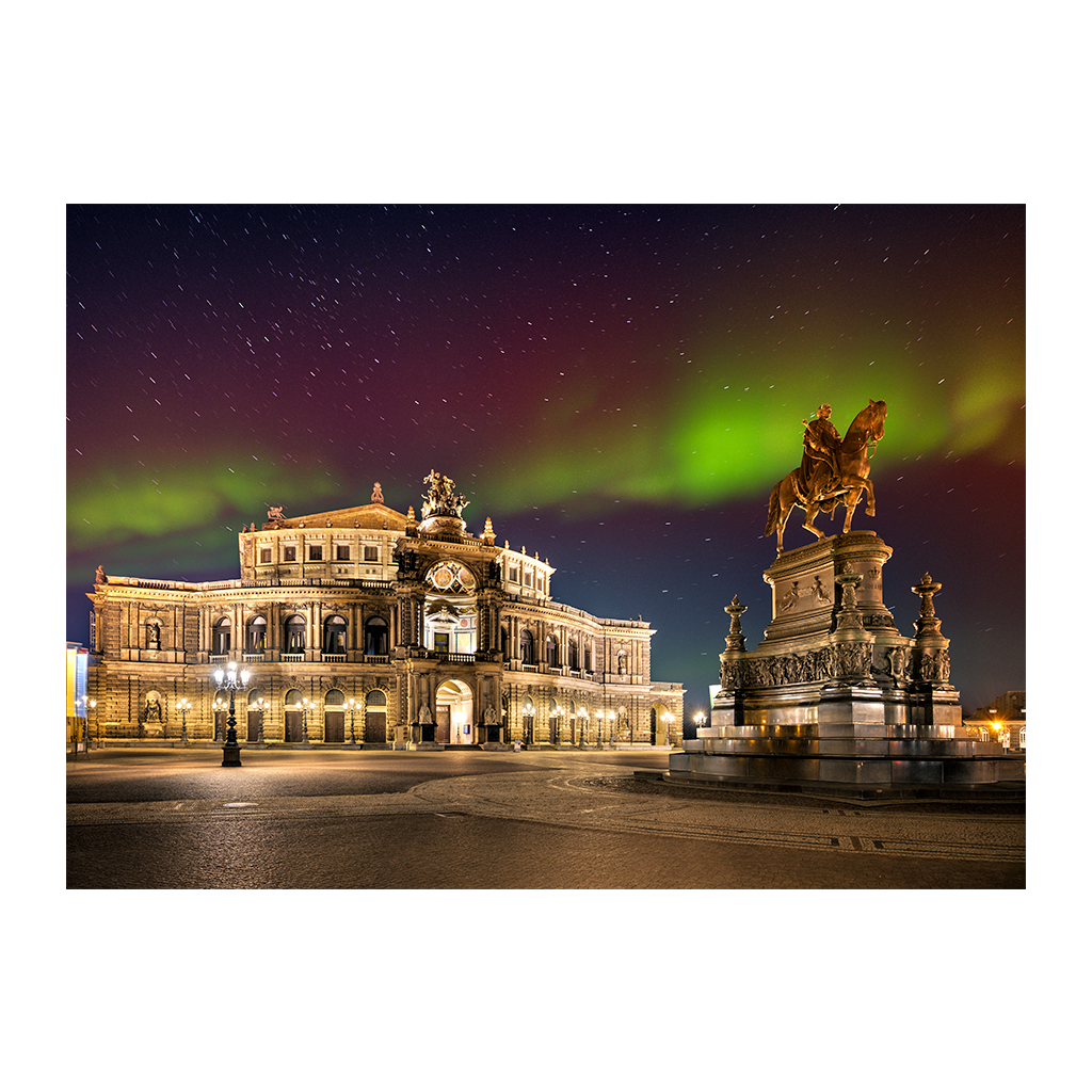 Puzzle (Nr. 01607) Polarlichter über der Semperoper