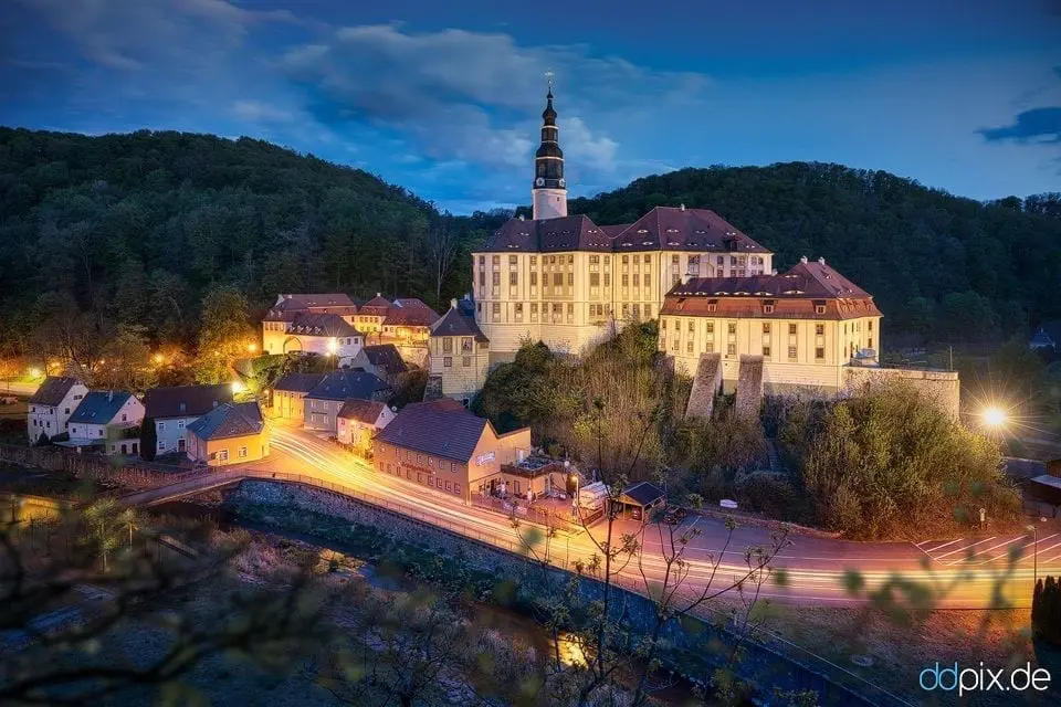 Schloss Weesenstein zur Blauen Stunde