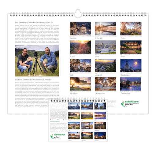 Dresden Kalender 2023 Set Rückblatt