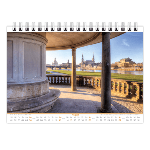Dresden Tischkalender 2023 August