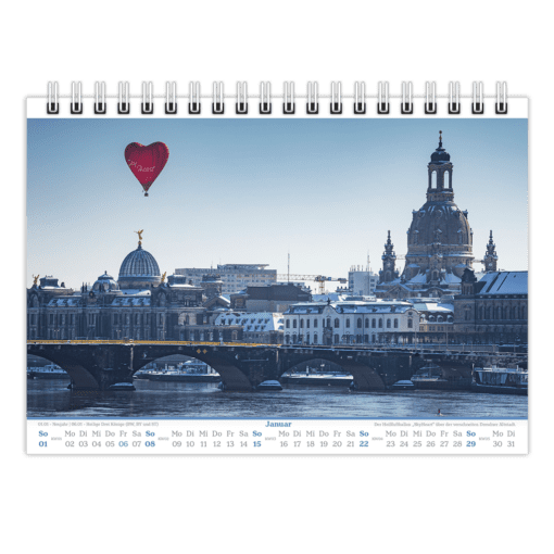 Dresden Tischkalender 2023 Januar