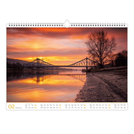 Dresden Kalender 2024 - Februar Kalenderblatt