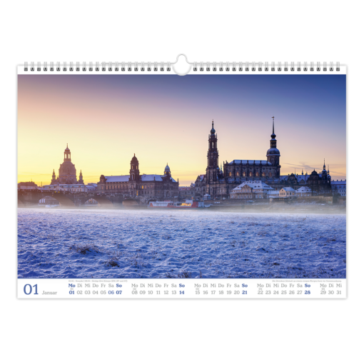 Dresden Kalender 2024 - Januar Kalenderblatt