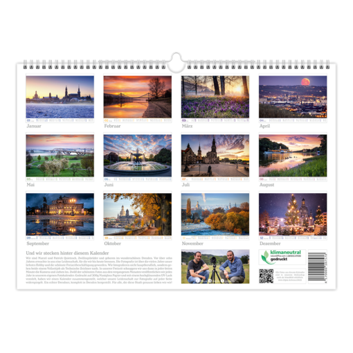 Dresden Kalender 2024 - Rückblatt Kalenderblatt