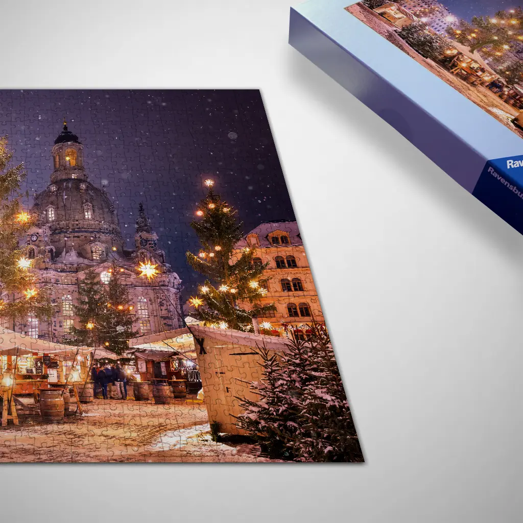 Puzzle (Nr. 01166) Weihnachten am Neumarkt – Bild 2