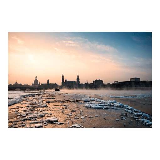 Fotoabzug (00194) Dresden Skyline im Winter