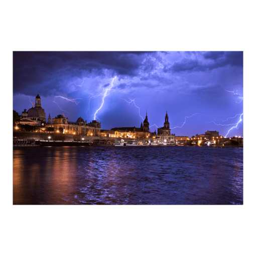 Fotoabzug (00214) Gewitter über Dresden