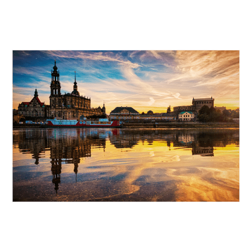 Poster (00226) Dresden am Abend