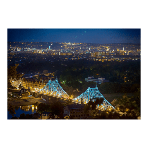 Alu-Dibond (00261) Blick auf das Blaue Wunder