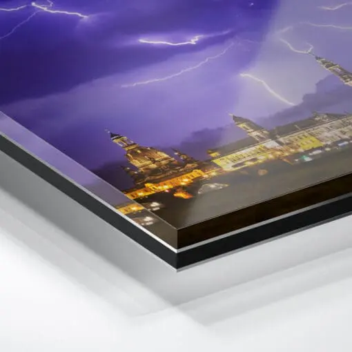 Acryl Board (00264) Gewitter über Dresden – Bild 2