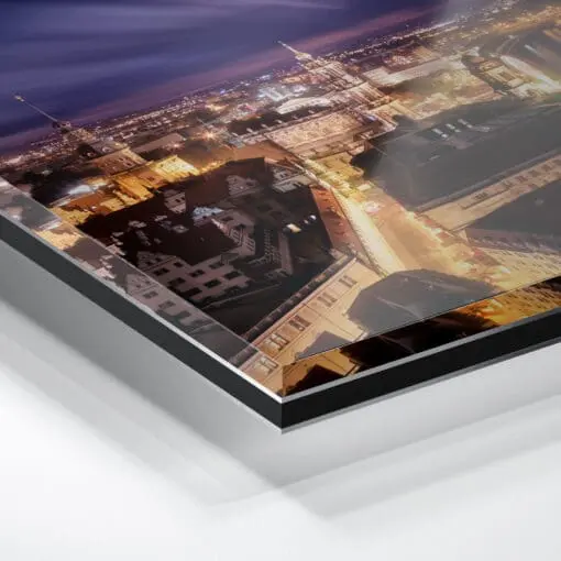 Acryl Board (00277) Blick über Dresden bei Nacht – Bild 2