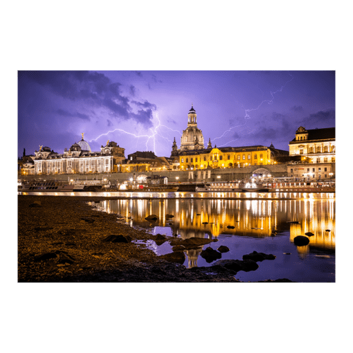 Fotoabzug (00291) Gewitter über Dresden