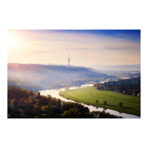 Poster (00312) Blick in das Elbtal