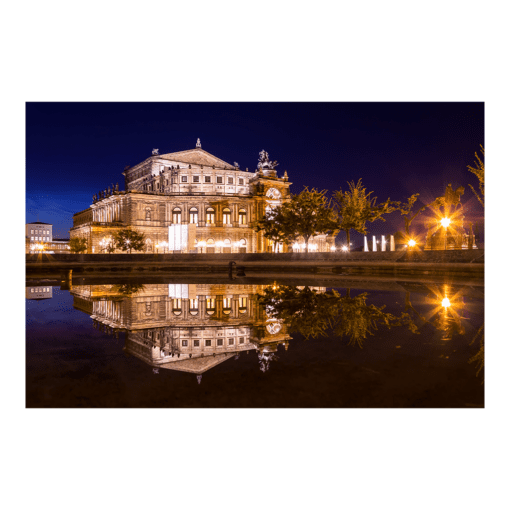 Fotoabzug (00322) spiegelnde Semperoper
