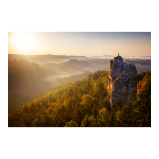 Alu-Dibond (00328) Mönchfelsen in der Bastei