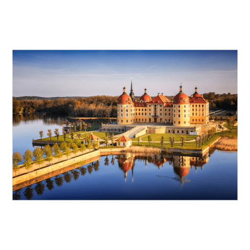 Poster (00338) Schloss Moritzburg am Morgen