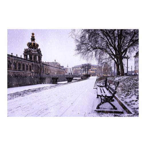 Fotoabzug (00350) Dresdner Zwinger im Winter