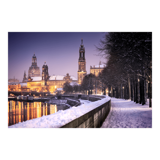 Leinwand (00353) Dresden Skyline im Winter