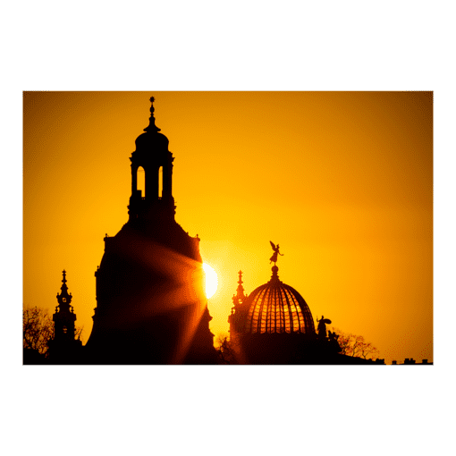 Alu-Dibond (00379) Sonnenuntergang an der Frauenkirche