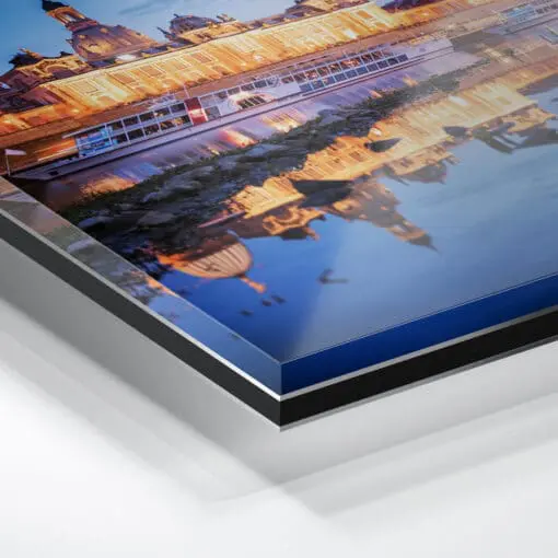 Acryl Board (00408) Dresden Skyline zur Blauen Stunde – Bild 2