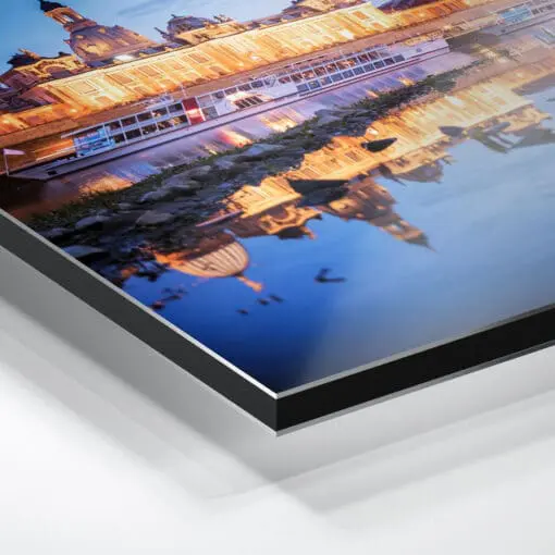 Alu-Dibond (00408) Dresden Skyline zur Blauen Stunde – Bild 2