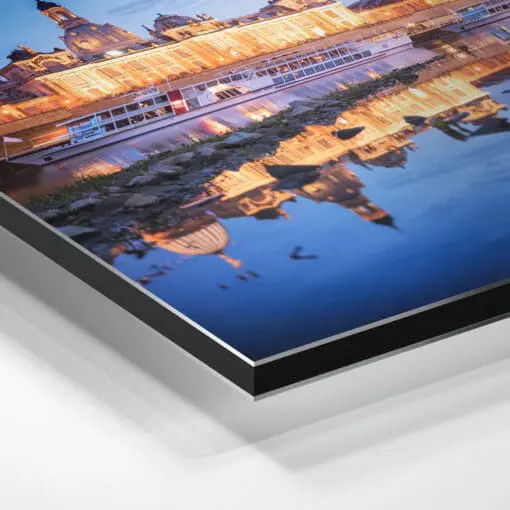 Alu-Dibond (00408) Dresden Skyline zur Blauen Stunde – Bild 3