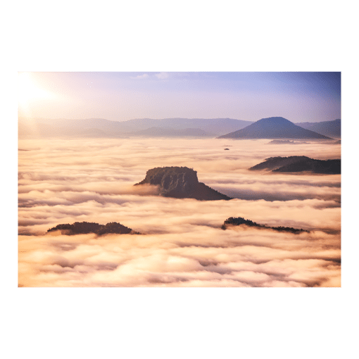 Leinwand (00412) Sächsische Schweiz im Nebel