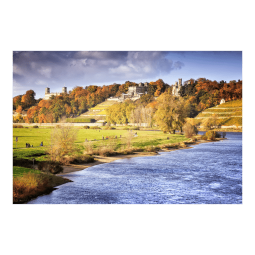 Alu-Dibond (00447) Herbst an den Elbschlössern
